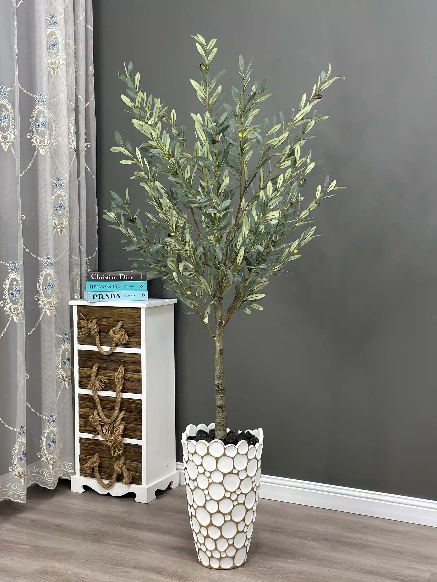 8301-8 (2) Elevate your interior with our gorgeous Artificial Olive Tree. Enjoy the charm of nature in your home or workspace all year round!