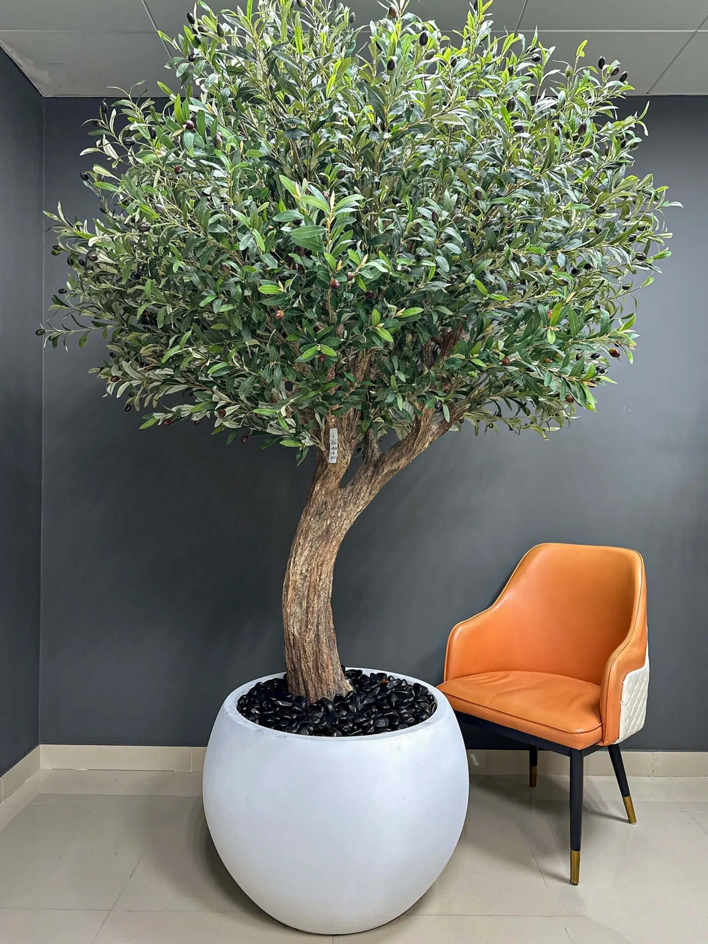 Elevate your interior with our gorgeous Artificial Olive Tree. Enjoy the charm of nature in your home or workspace all year round!