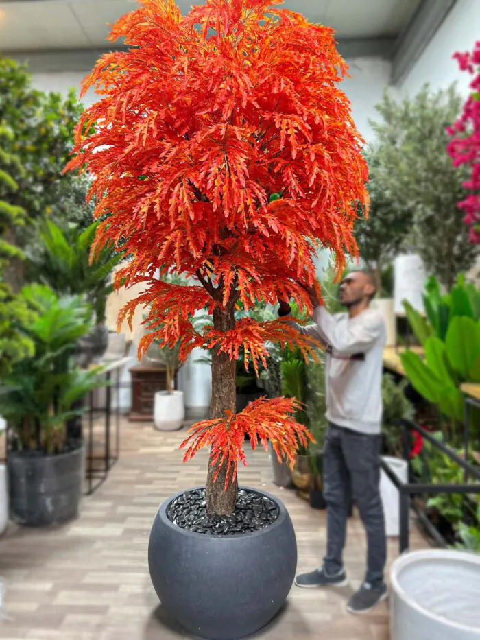 Artificial Decorative Tree with Orange Autumn Leaves 9734