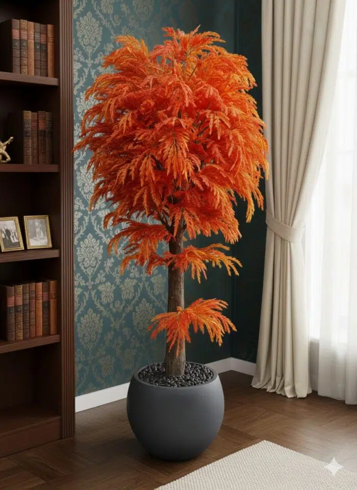 Artificial Decorative Tree with Orange Autumn Leaves 9734