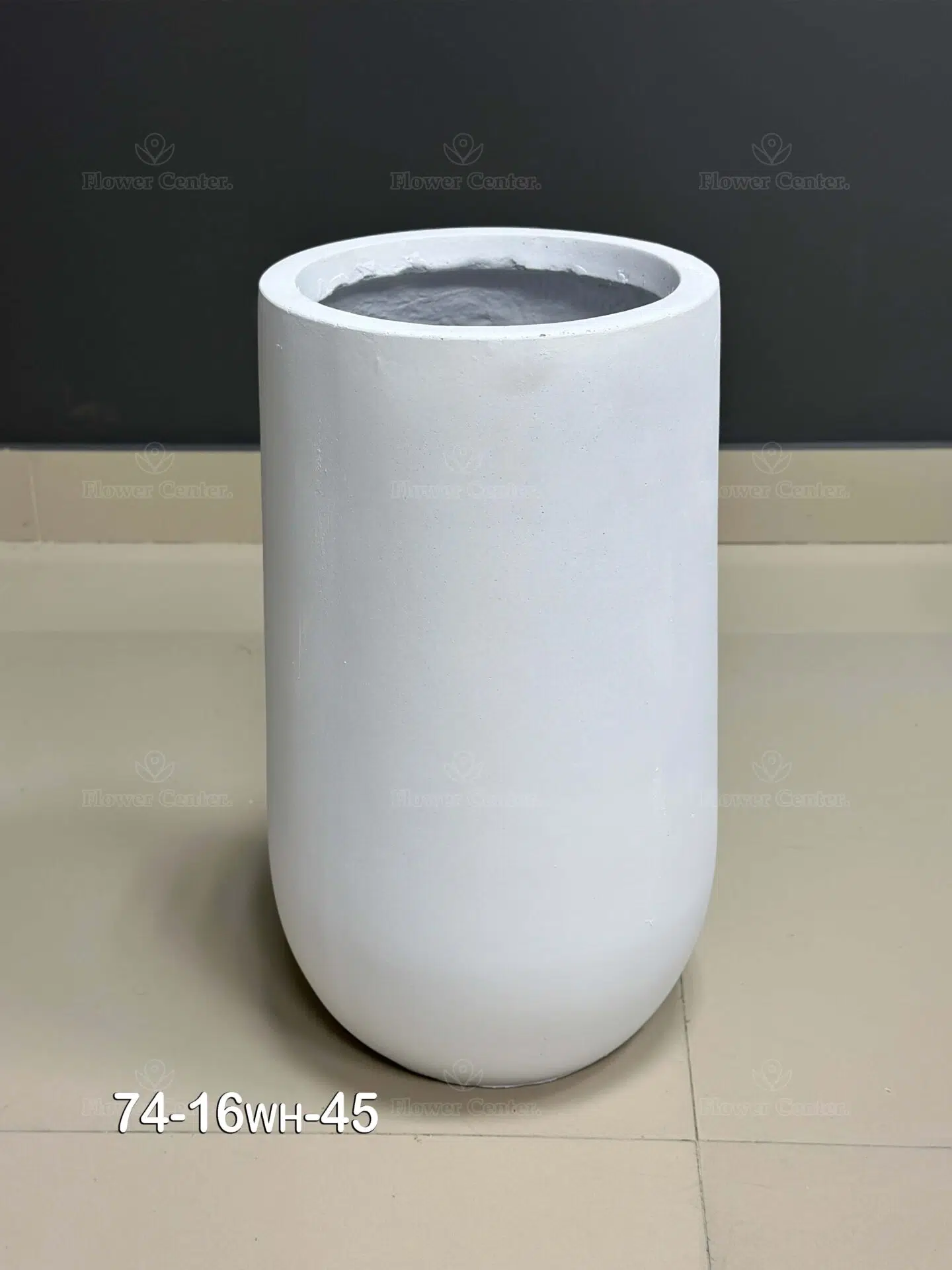 74-16wh-45 Fiberglass White Pot 45cm