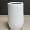 Fiberglass White Pot 60cm