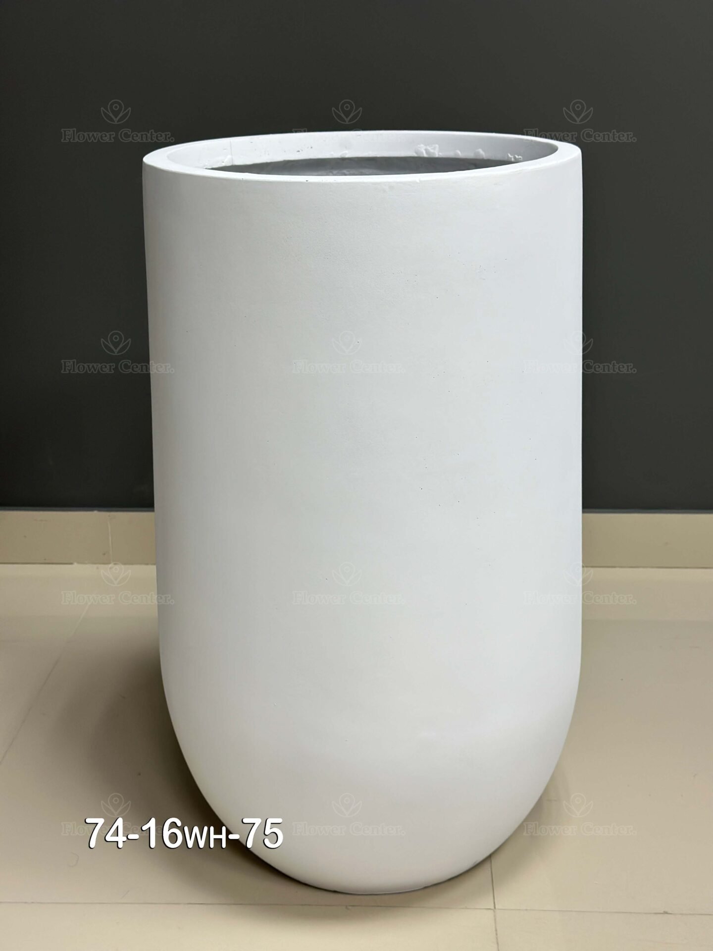 fiberglass white pot 75cm