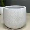 74-22gywh-44 Fiberglass Grey-White Pot 44cm