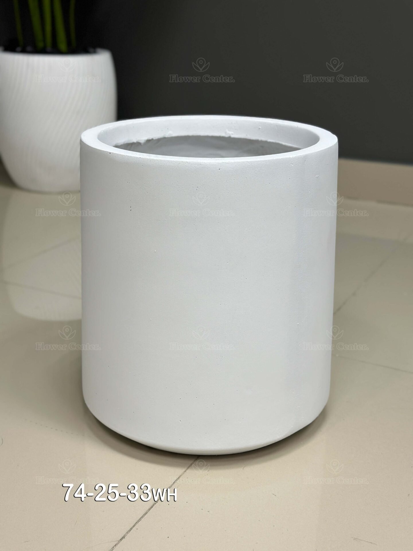 Fiberglass White Pot 33cm