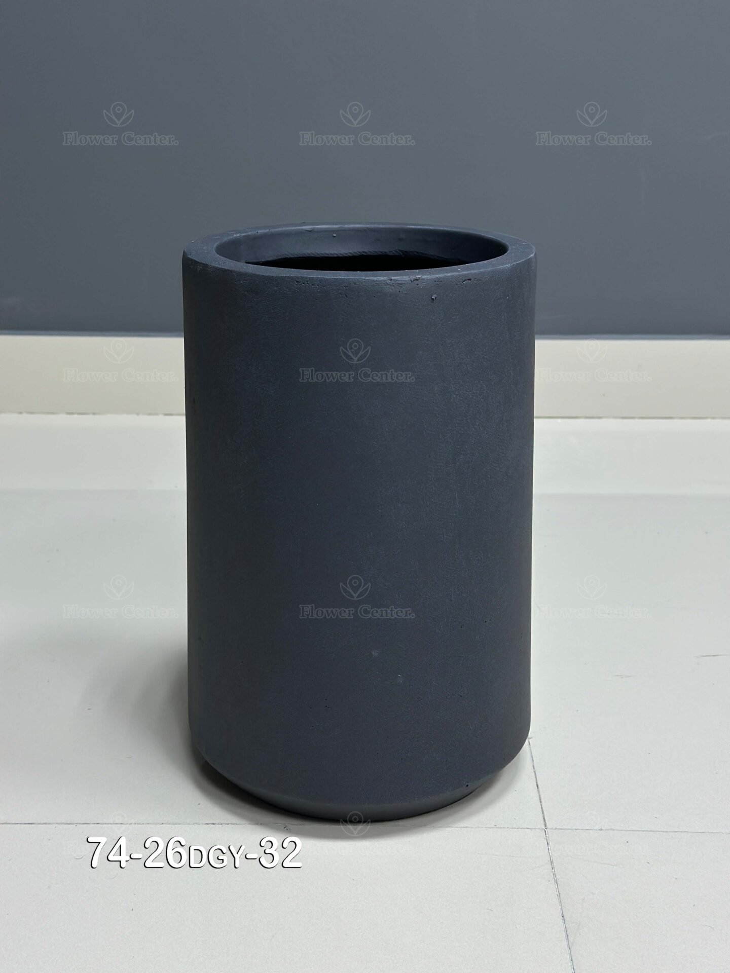Fiberglass Dark Grey Pot 32cm