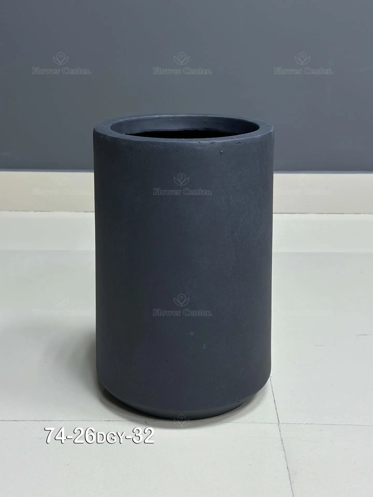 Fiberglass Dark Grey Pot 32cm