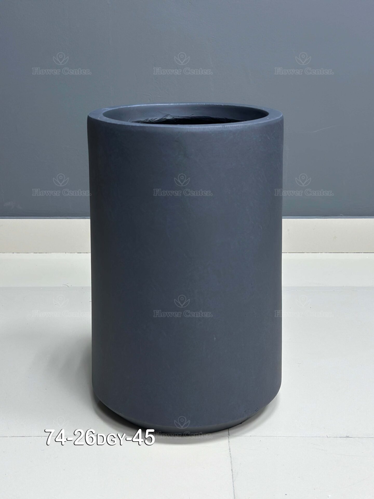 Fiberglass Dark Grey Pot 45cm
