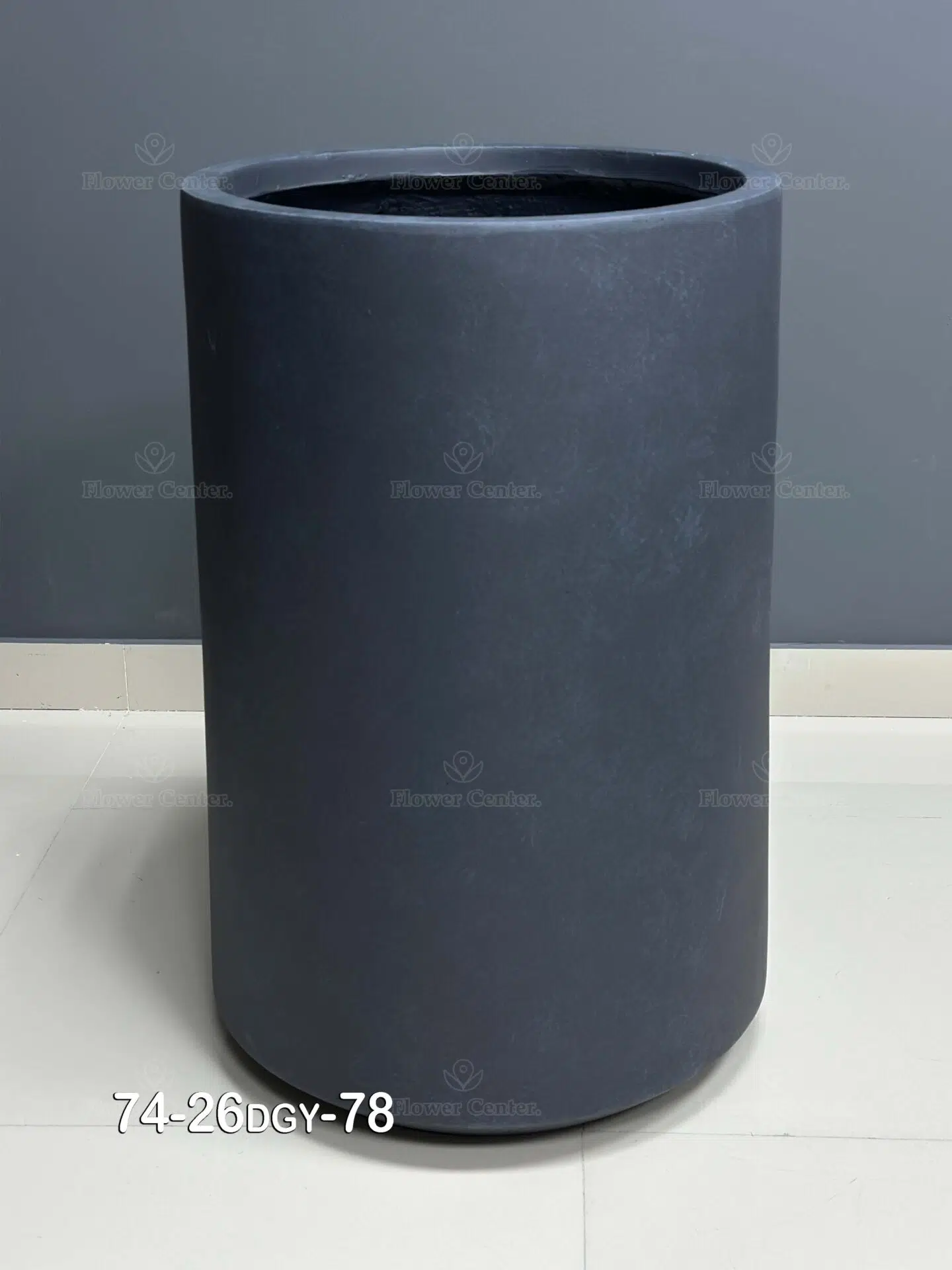 Fiberglass Dark Grey Pot 78cm