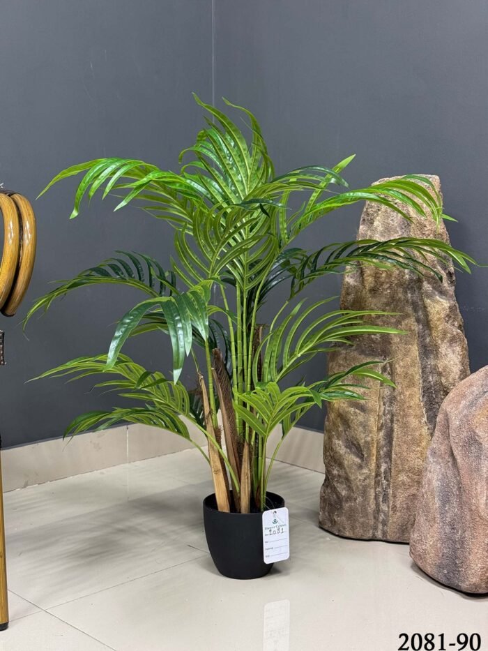 Small Faux Parlor Palm Tree (90cm Height)- Desktop Tropical Plant 2081-90
