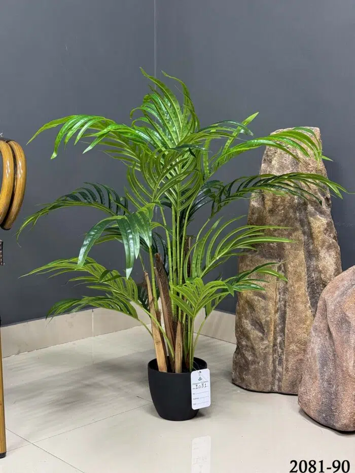 Small Faux Parlor Palm Tree (90cm Height)- Desktop Tropical Plant 2081-90