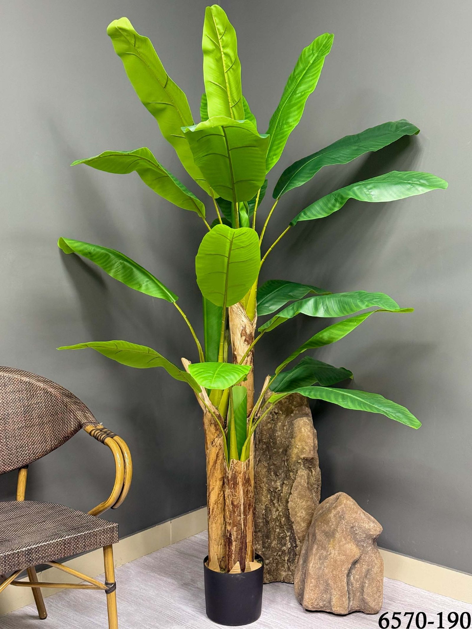 Premium Faux Banana Tree 6570-190 190cm tall with textured trunk