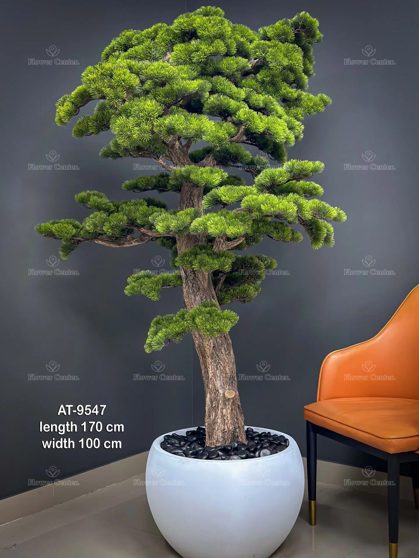 Mid-Sized Faux Pine Bonsai Tree