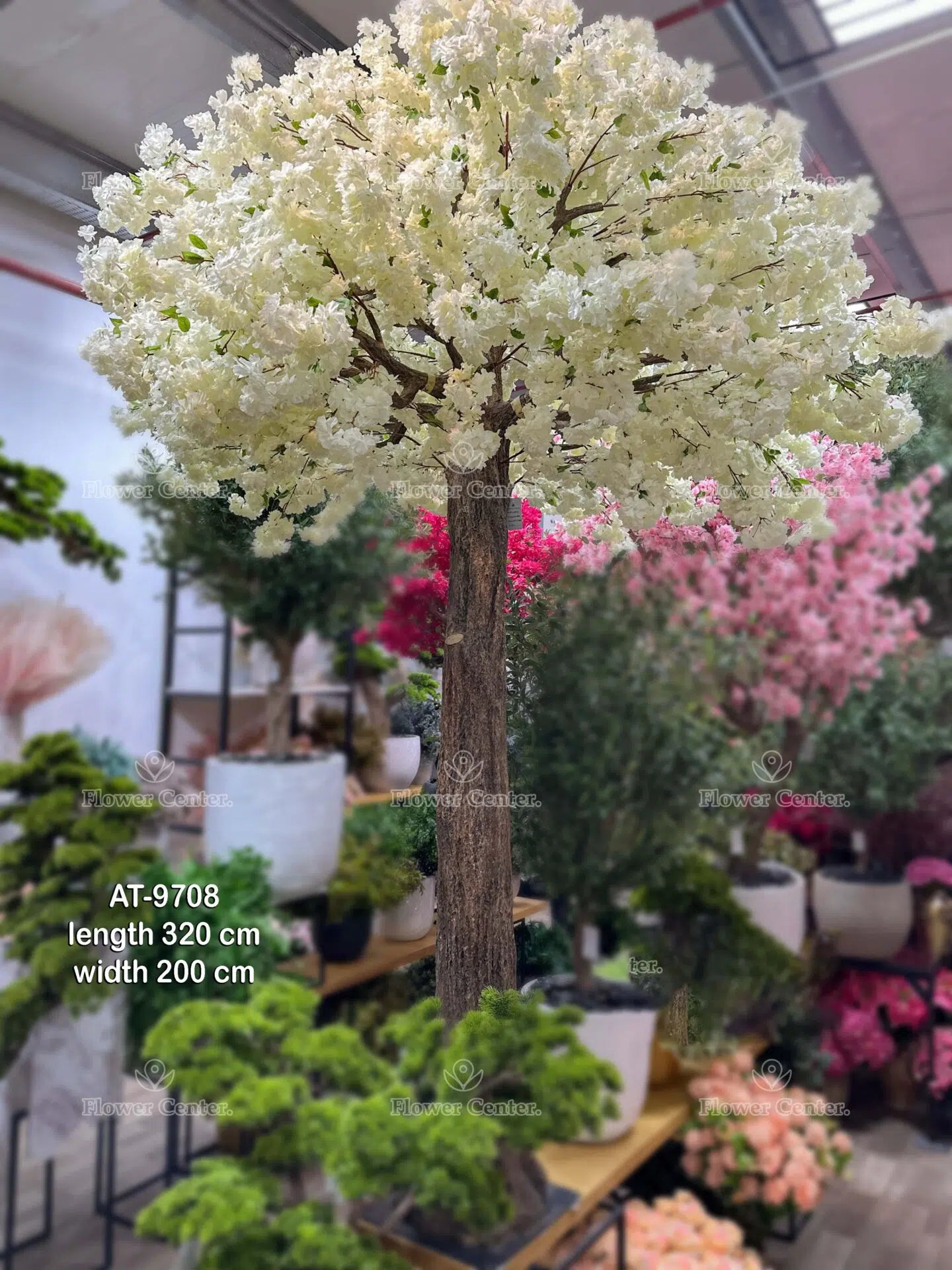 Giant Faux White Cherry Blossom Tree (320cm)