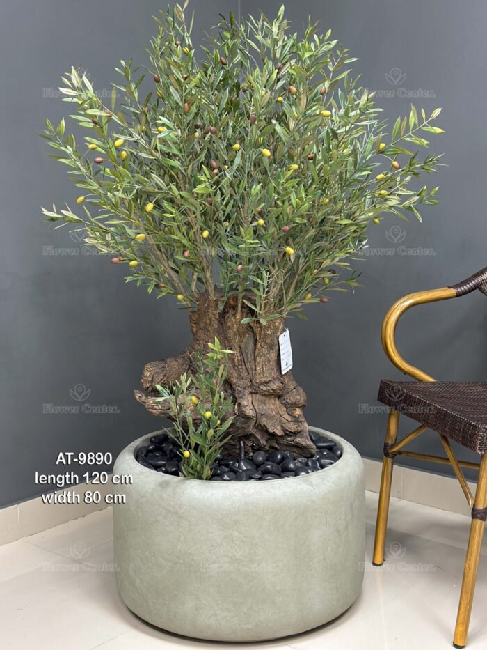 Artificial Olive Tree with Faux Olives – 9890